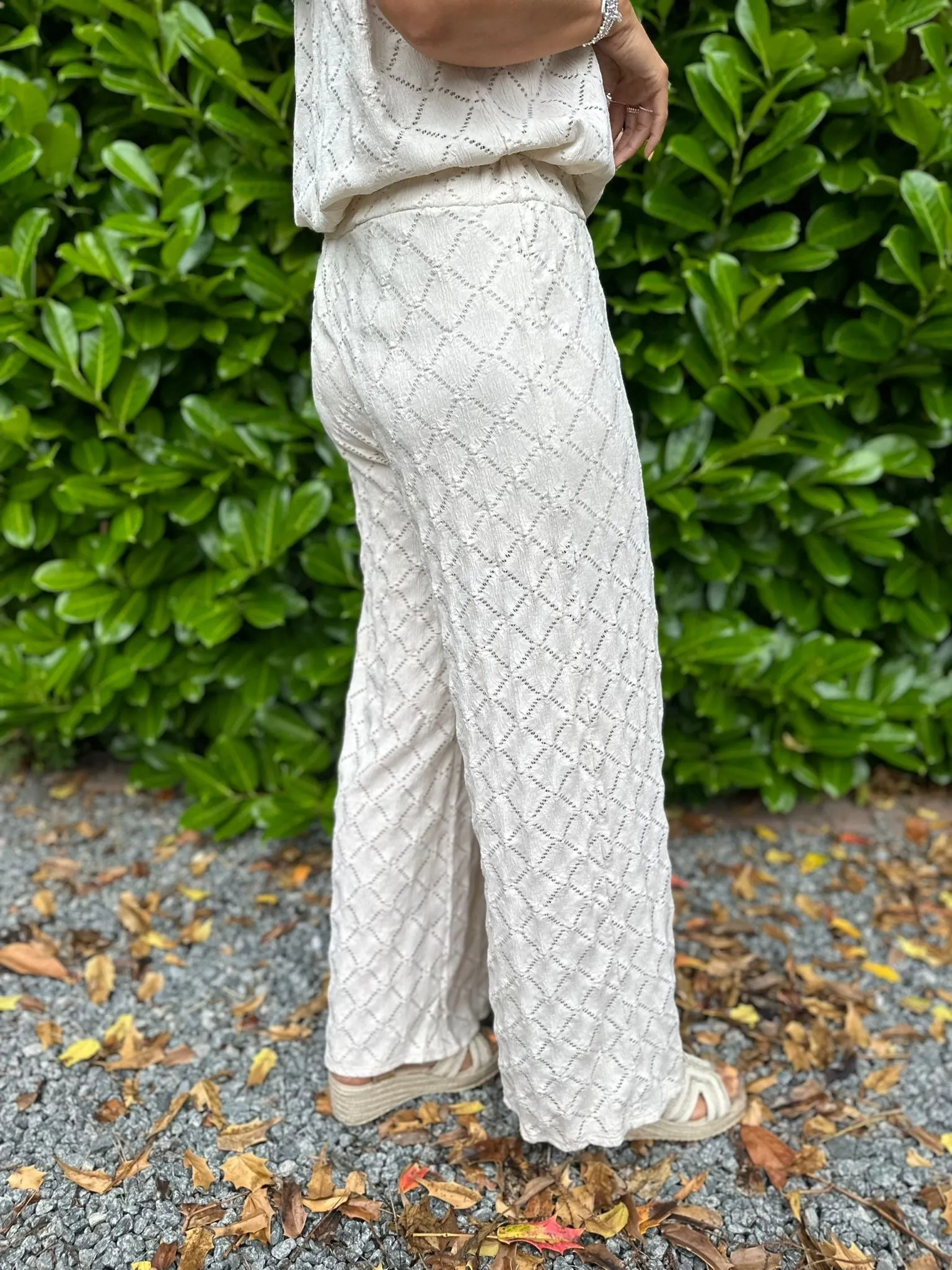 Stone Diamond Patterned Trousers Thalia