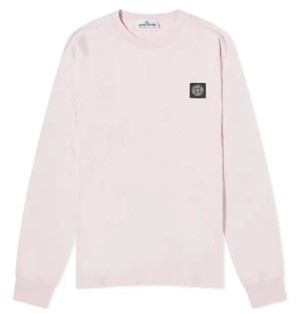 STONE ISLAND  |Crew Neck Long Sleeves Plain Cotton Long Sleeve T-shirt Logo