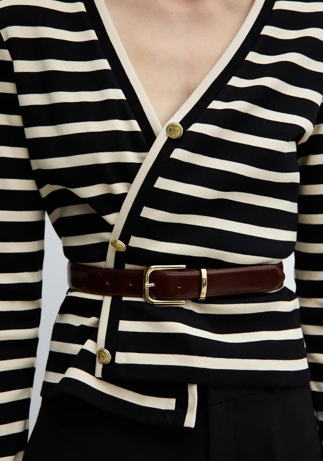 Striped cardigan with buttons