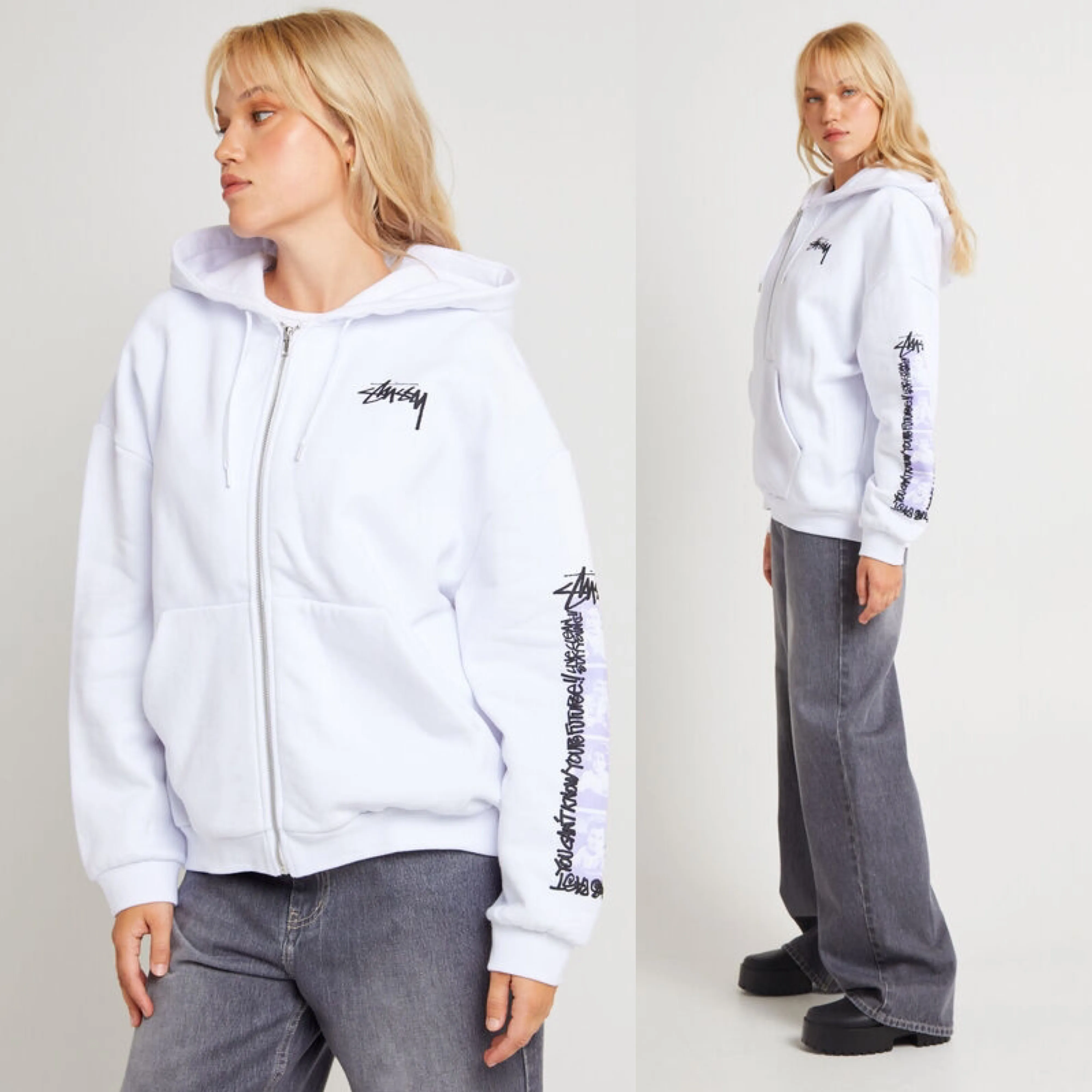 STUSSY  |Street Style Long Sleeves Cotton Oversized