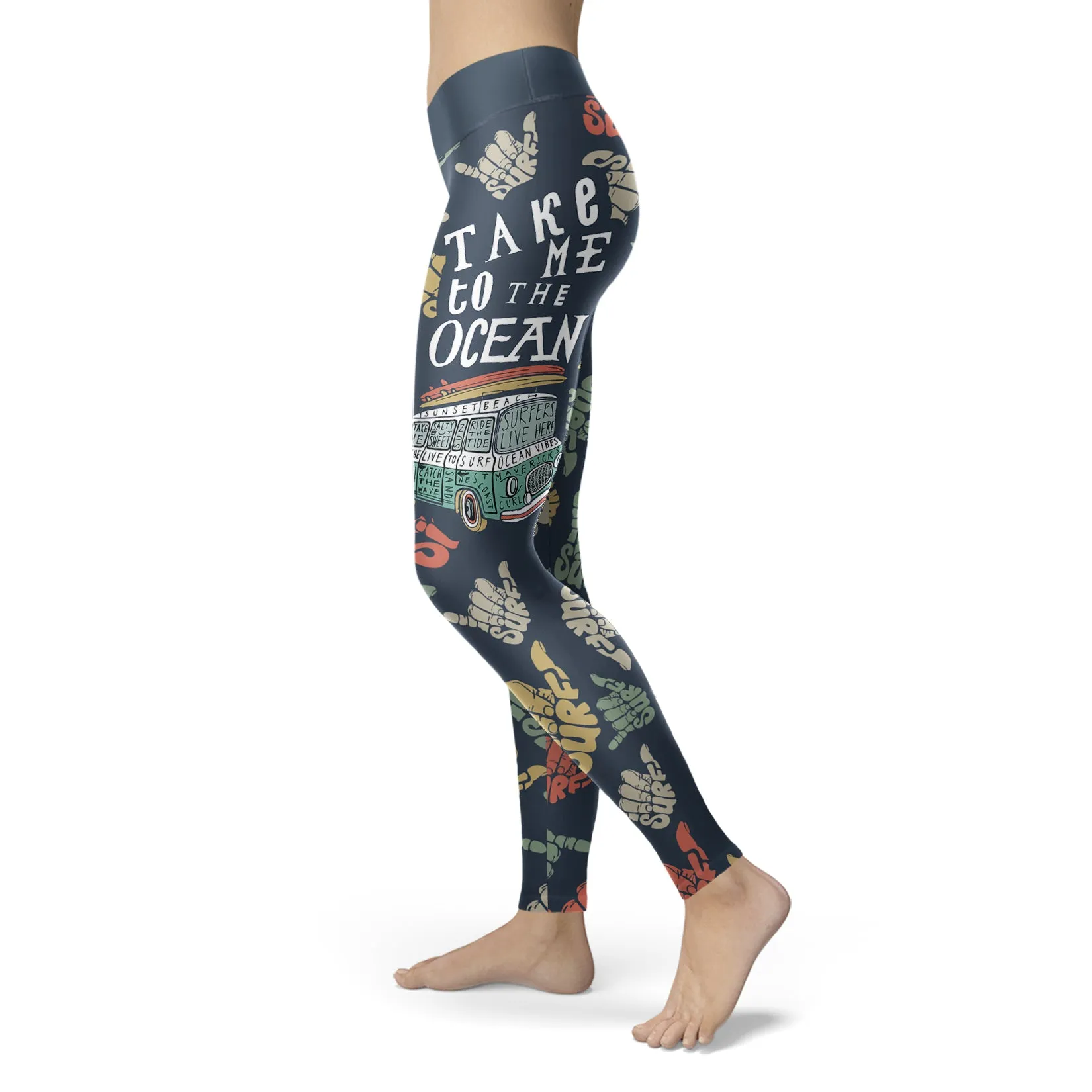 Surfing Leggings Take Me To The Ocean