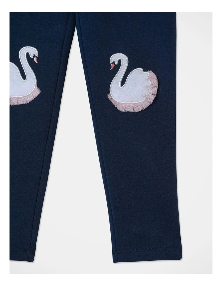 Swan Leggings in Navy