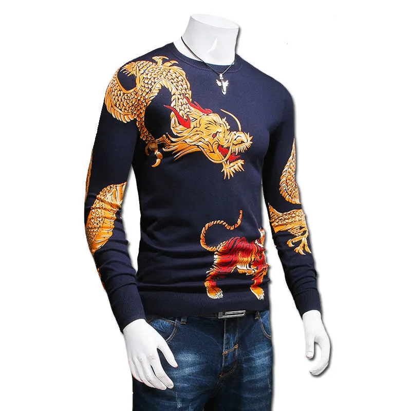 Sweaters and Pullovers Hombre Men's Casual Slim Fit Long Sleeved O Neck Knitted Sweaters Pullovers Men SM6