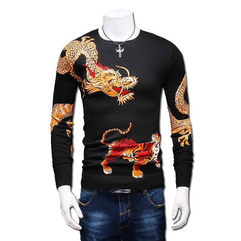 Sweaters and Pullovers Hombre Men's Casual Slim Fit Long Sleeved O Neck Knitted Sweaters Pullovers Men SM6