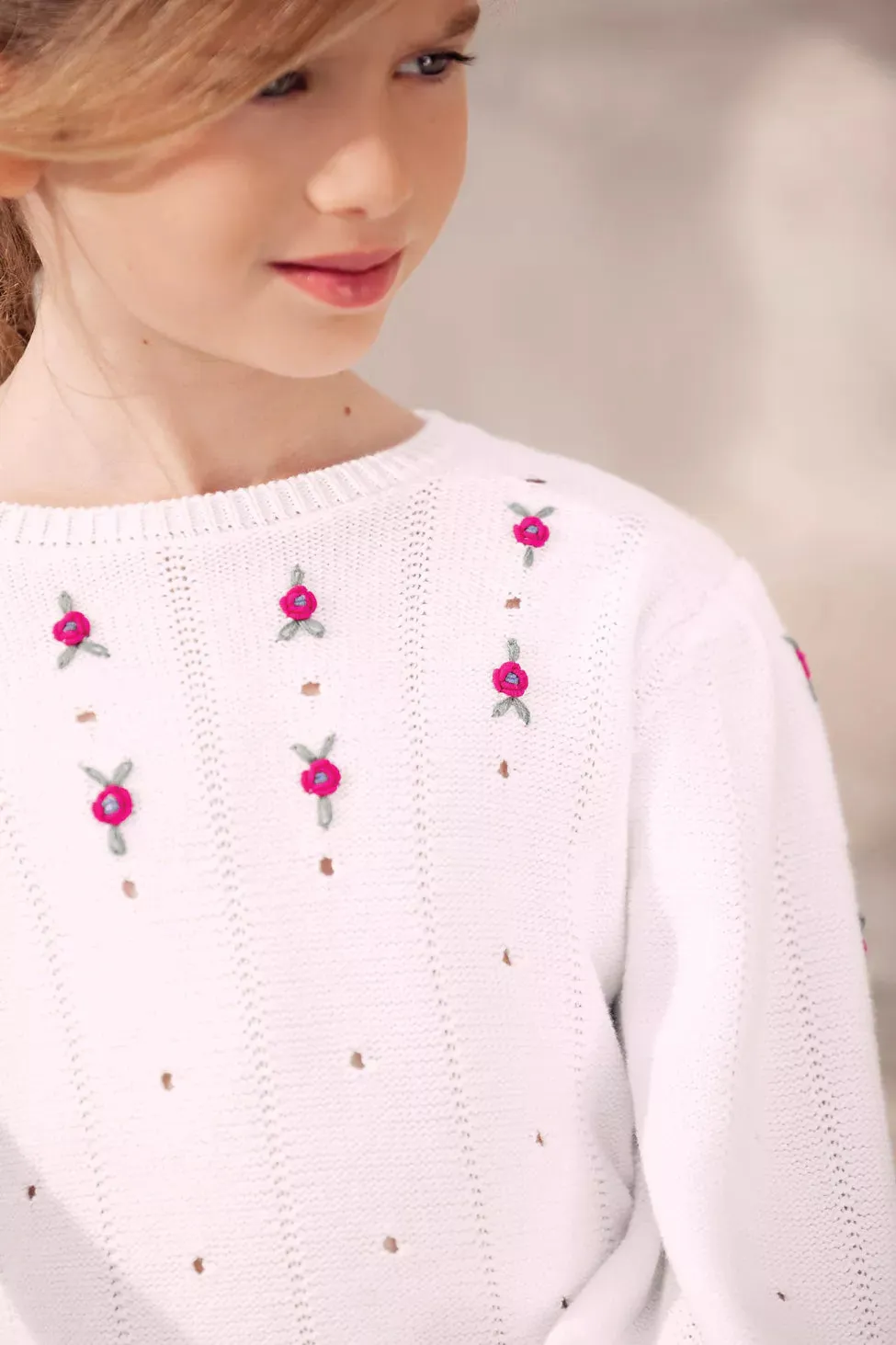 Tartine Rose Embroidery Cardigan