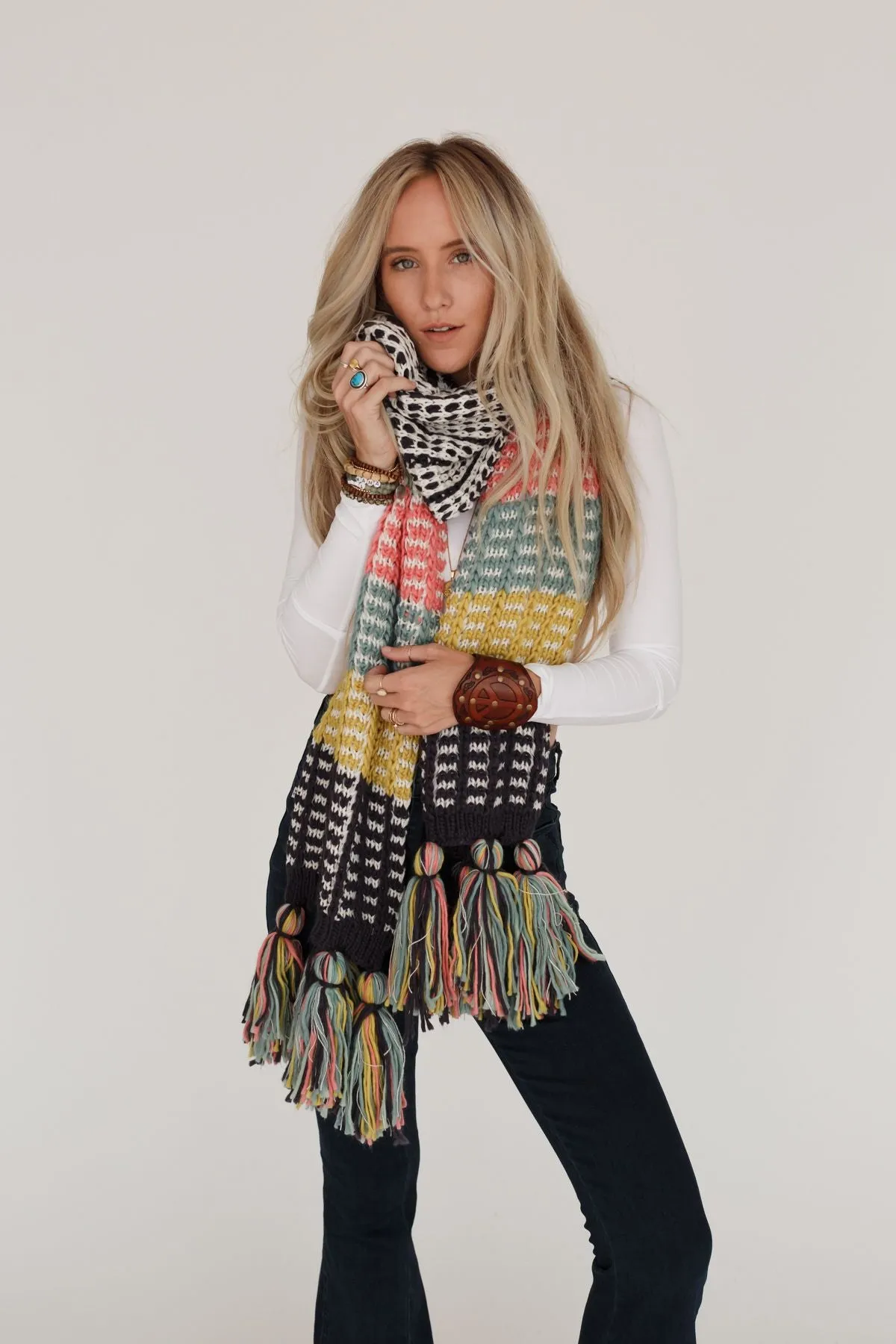 Think Of You Chunky Scarf - Black