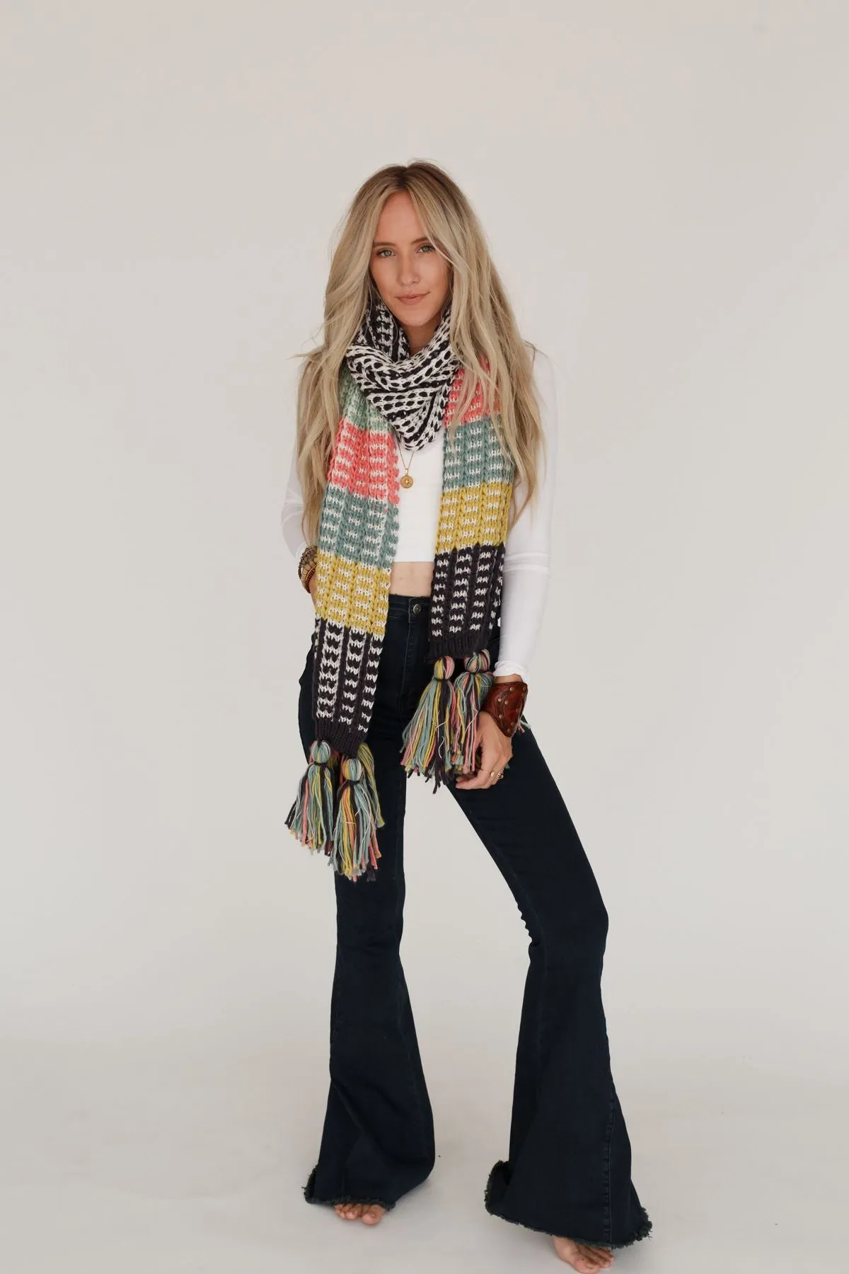 Think Of You Chunky Scarf - Black