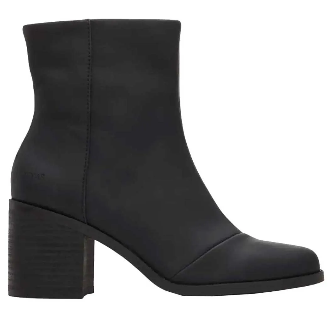 TOMS Shoes Evelyn Heeled Boot Black (Women's)