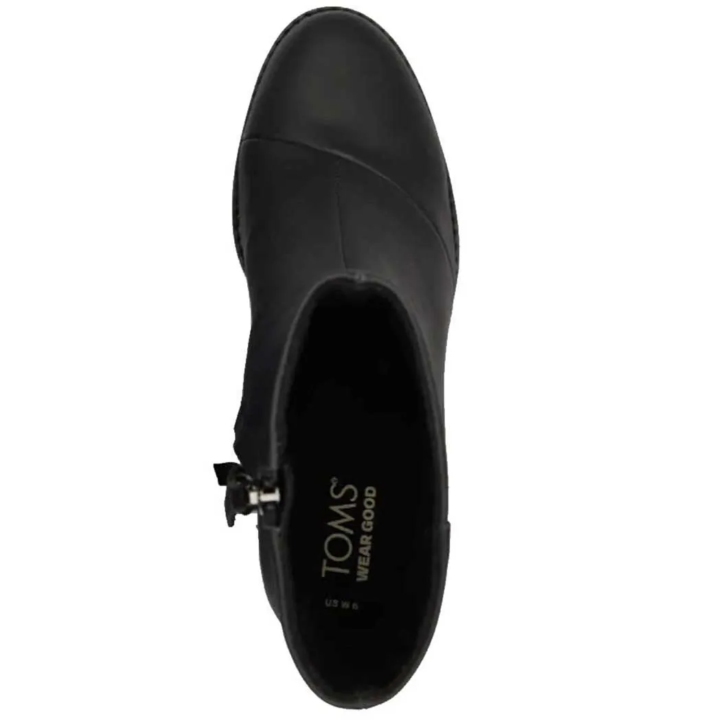 TOMS Shoes Evelyn Heeled Boot Black (Women's)