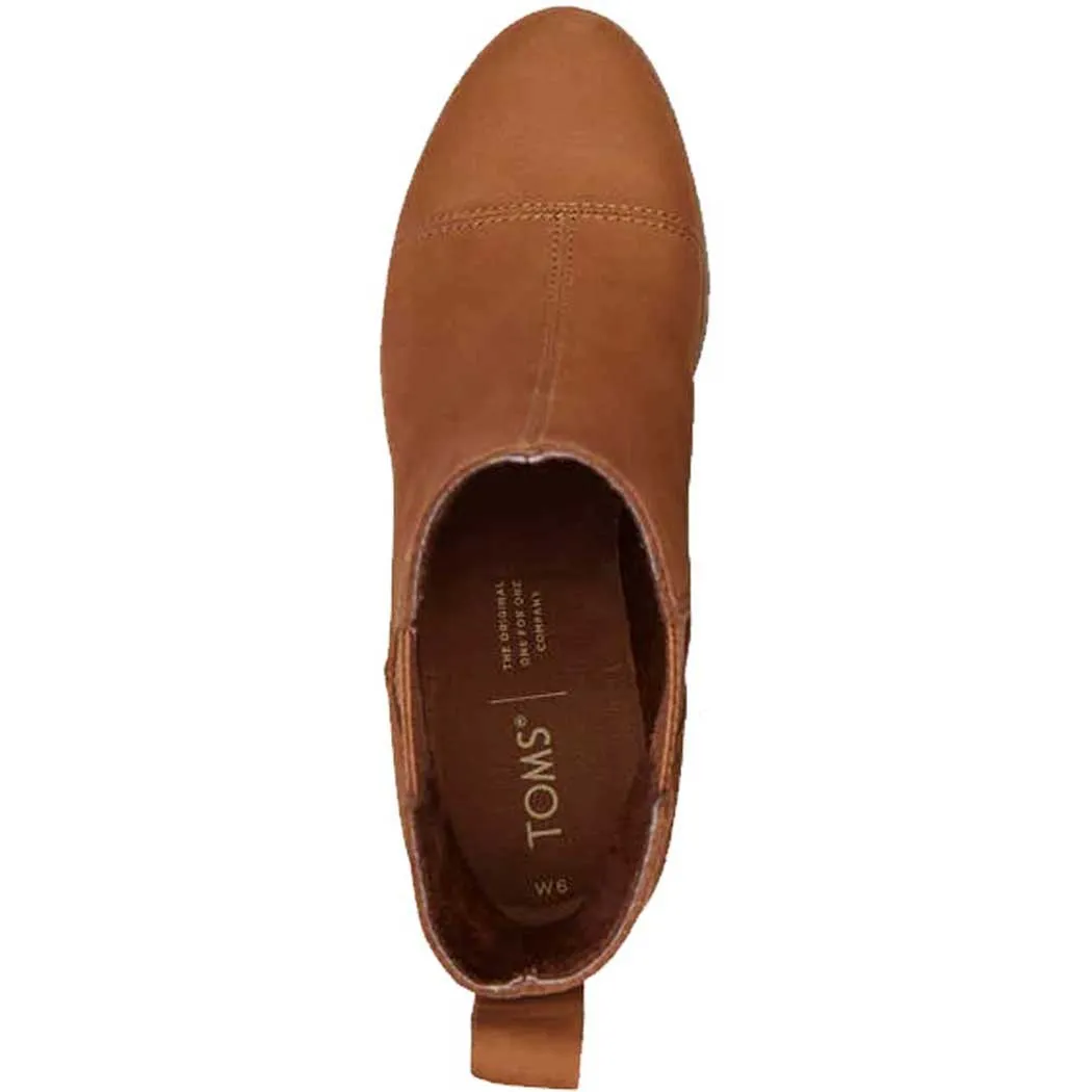 TOMS Shoes Everly Heeled Boot Tan (Women's)