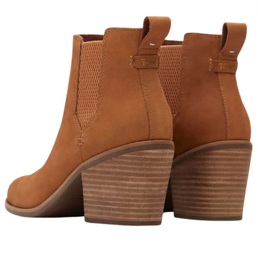 TOMS Shoes Everly Heeled Boot Tan (Women's)