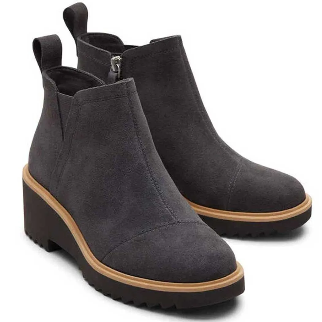 TOMS Shoes Maude Bootie Dark Grey (Women's)