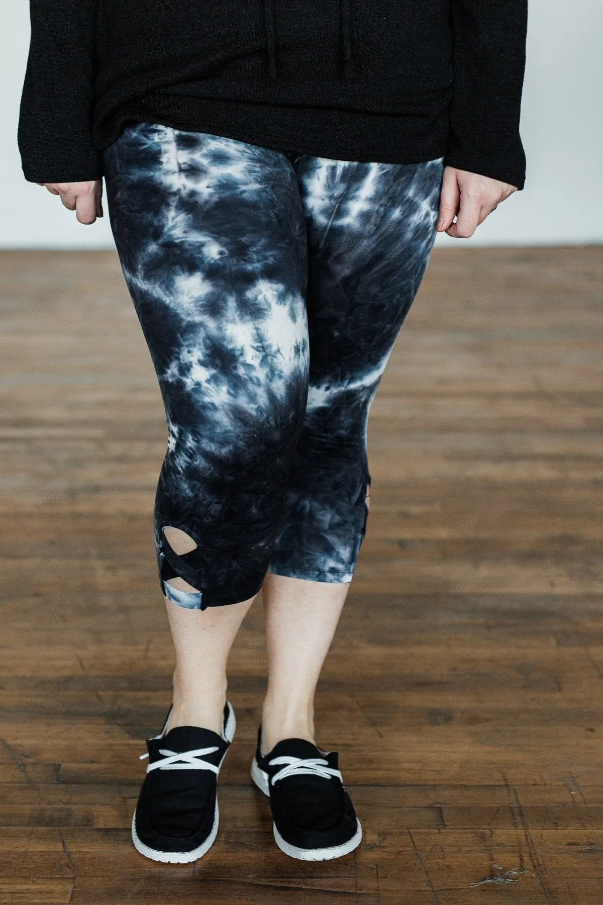 Travel Around Tie Dye Leggings- Black, Dark Navy, & Grey