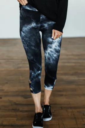 Travel Around Tie Dye Leggings- Black, Dark Navy, & Grey