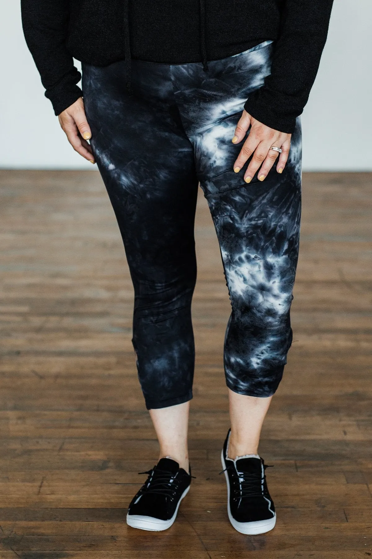 Travel Around Tie Dye Leggings- Black, Dark Navy, & Grey