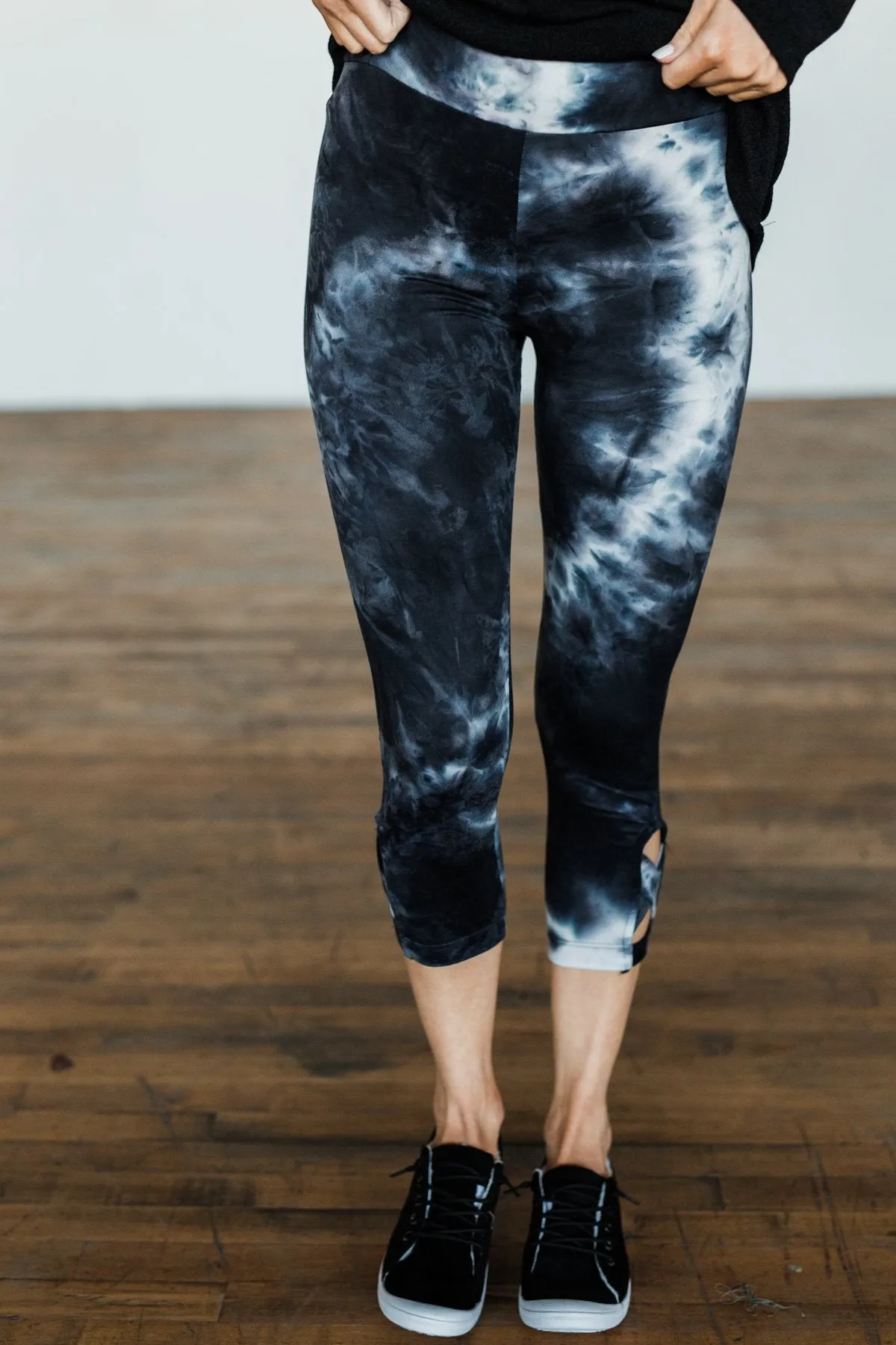 Travel Around Tie Dye Leggings- Black, Dark Navy, & Grey