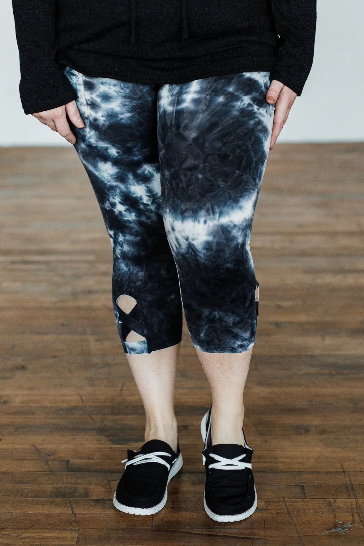 Travel Around Tie Dye Leggings- Black, Dark Navy, & Grey