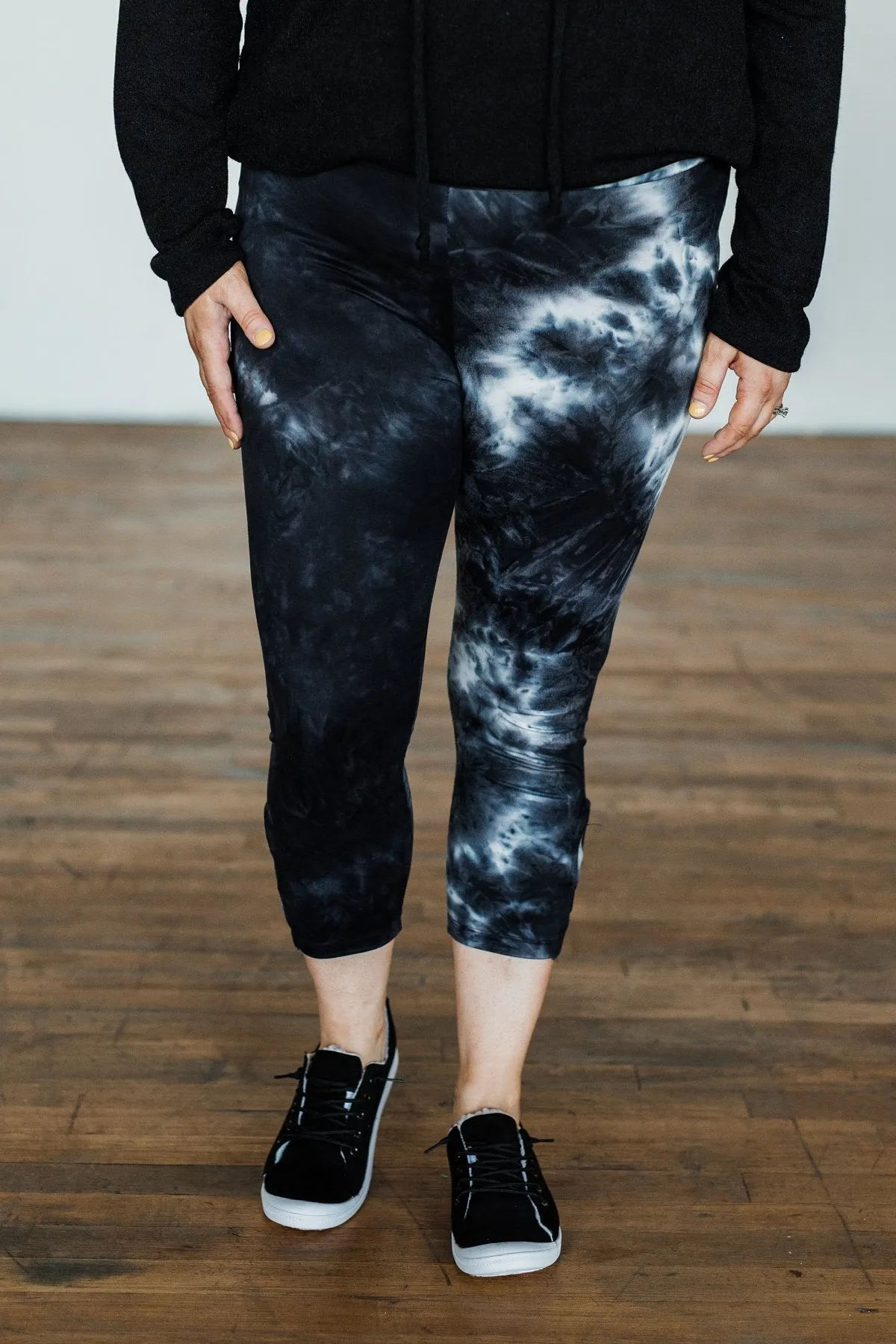 Travel Around Tie Dye Leggings- Black, Dark Navy, & Grey