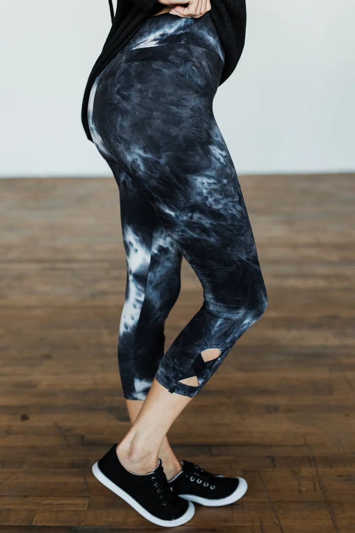 Travel Around Tie Dye Leggings- Black, Dark Navy, & Grey