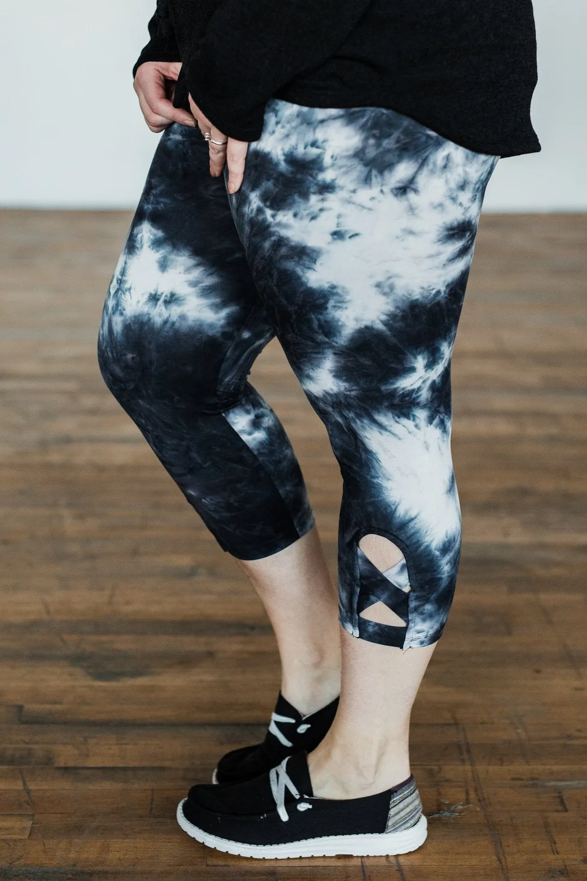 Travel Around Tie Dye Leggings- Black, Dark Navy, & Grey