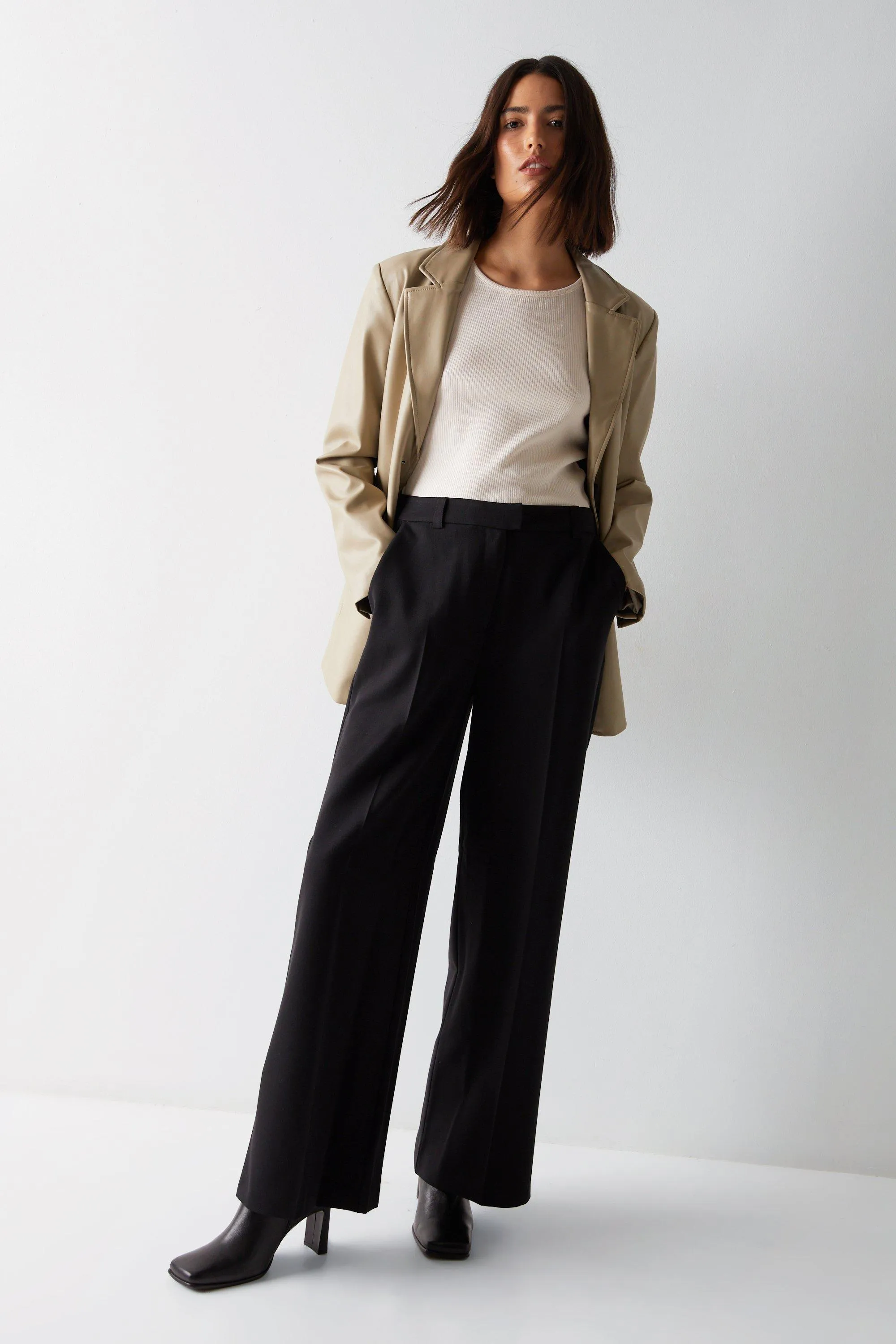 Trousers | Tailored Straight Leg Trousers | Warehouse