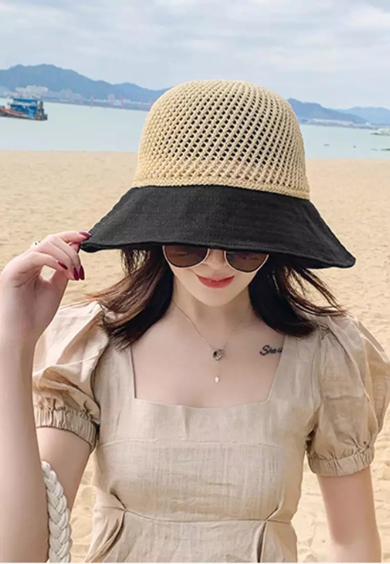 Twenty Eight Shoes VANSA Linen Stitching Sunshade Bucket Hat  VAW-H0612