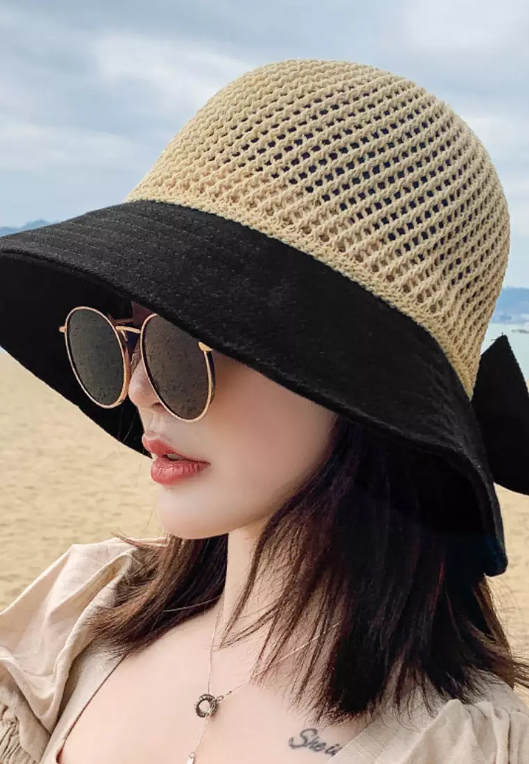 Twenty Eight Shoes VANSA Linen Stitching Sunshade Bucket Hat  VAW-H0612