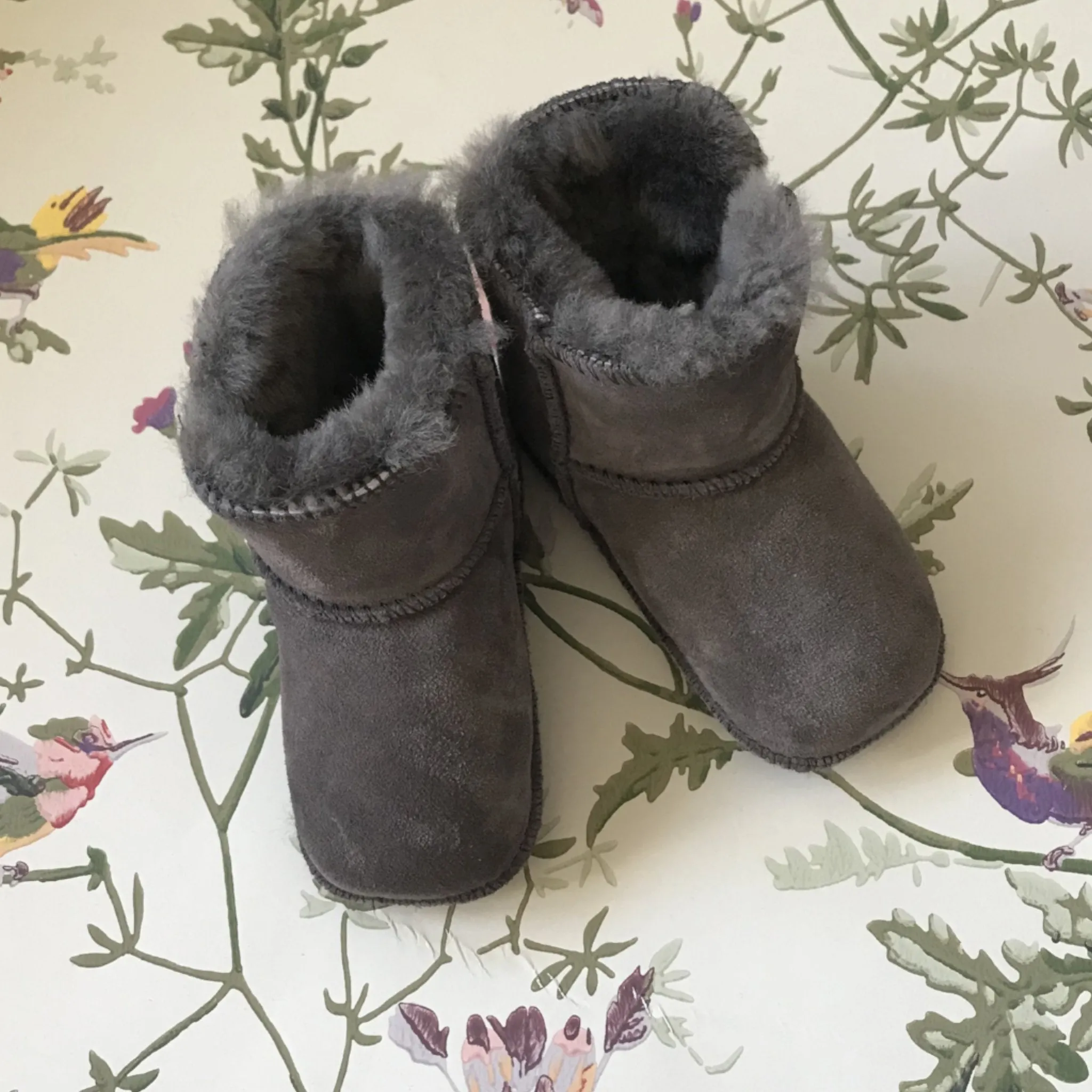 Ugg Taupe Shearling Booties: 12-18 Months