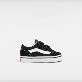 Vans TODDLER OLD SKOOL HOOK AND LOOP SHOES (1-4 YEARS) (BLACK) BLACK