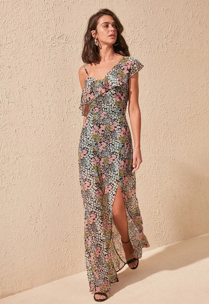 Venus Printed Chiffon Dress