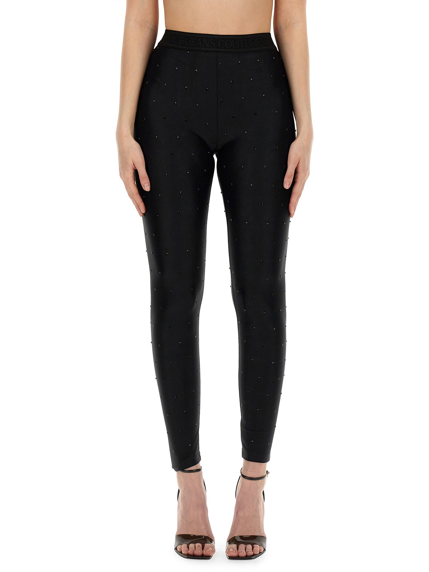 VERSACE JEANS COUTURE    CRYSTAL ALL-OVER LEGGINGS