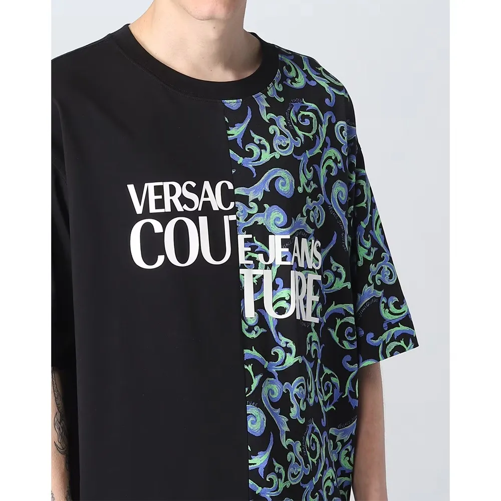 VERSACE JEANS  |Crew Neck Short Sleeves Logo Crew Neck T-Shirts