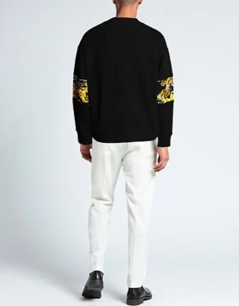 VERSACE JEANS  |Unisex Street Style Long Sleeves Cotton Logo Sweatshirts