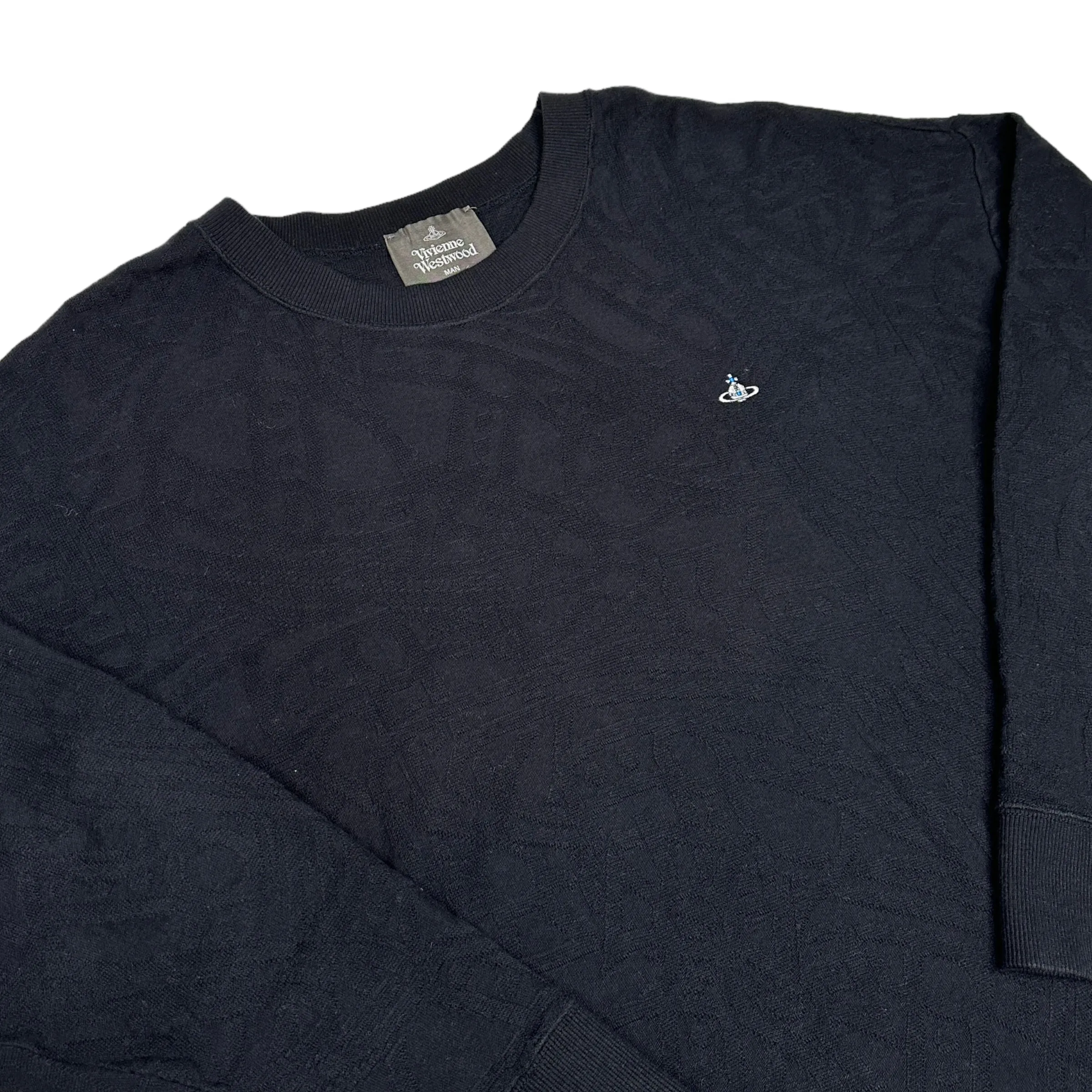 VIVIENNE WESTWOOD MAN ORB CREWNECK - BLACK