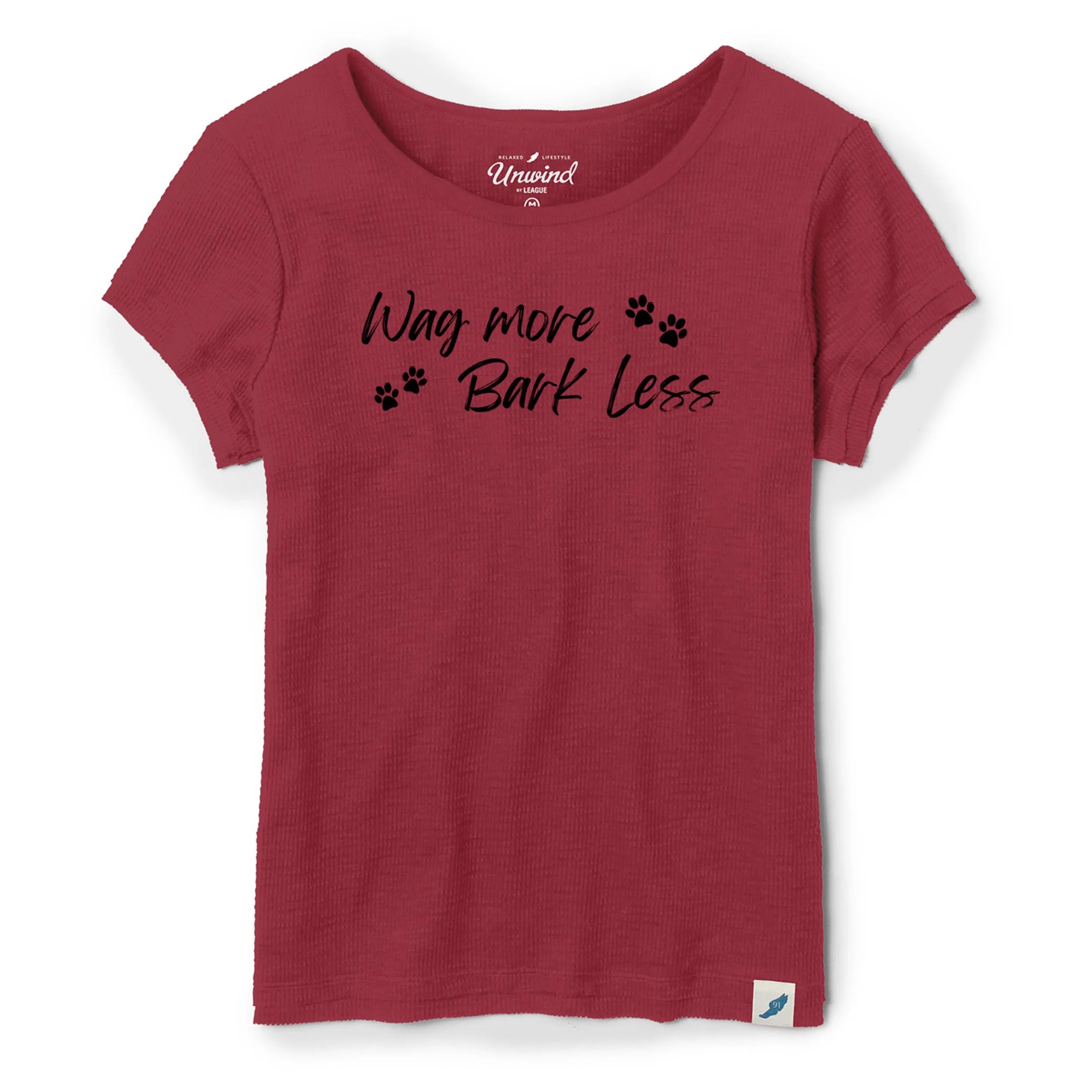 Wag More Bark Less Waffle Knit Tee