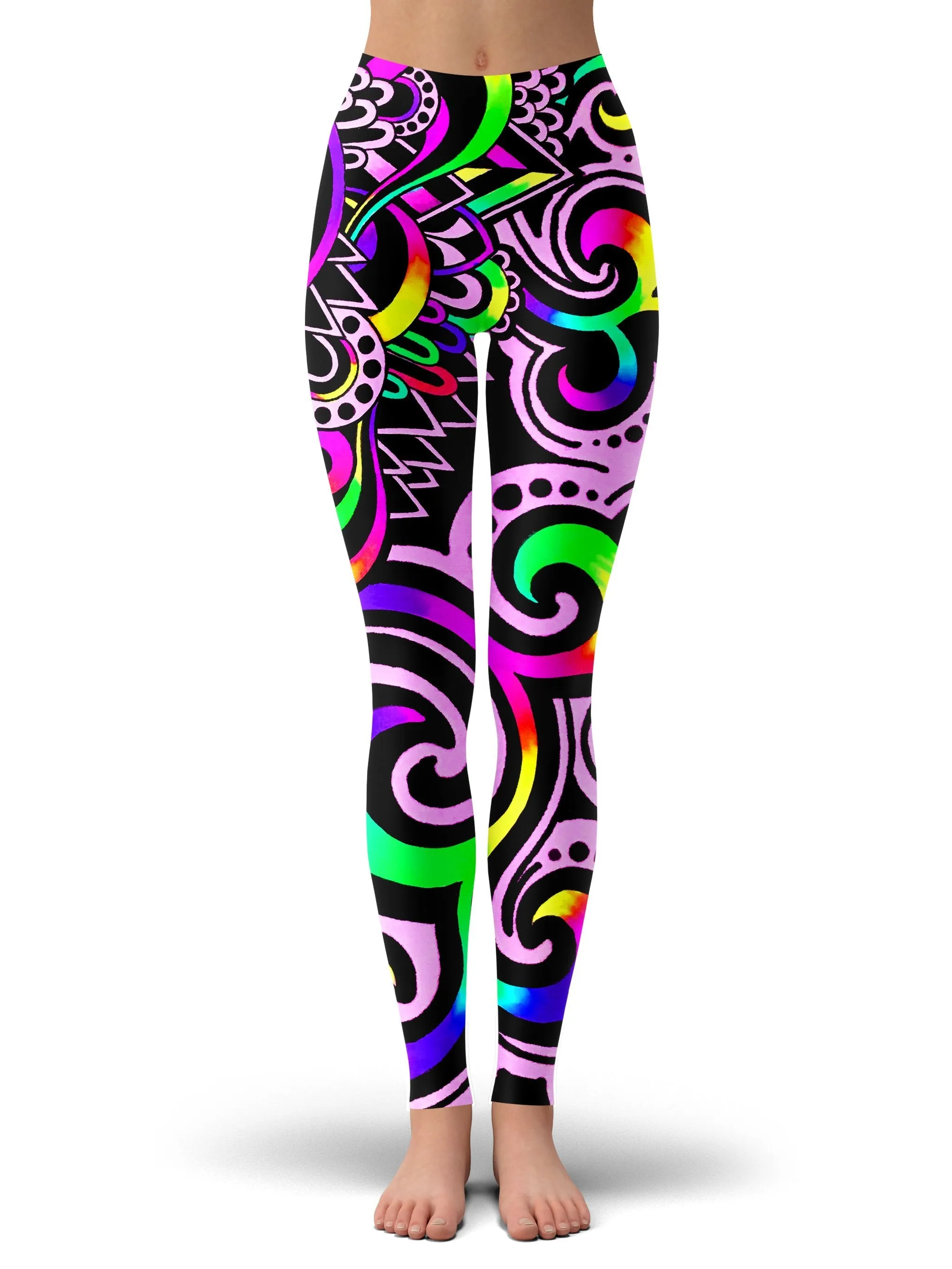 White Doodle Magic Leggings