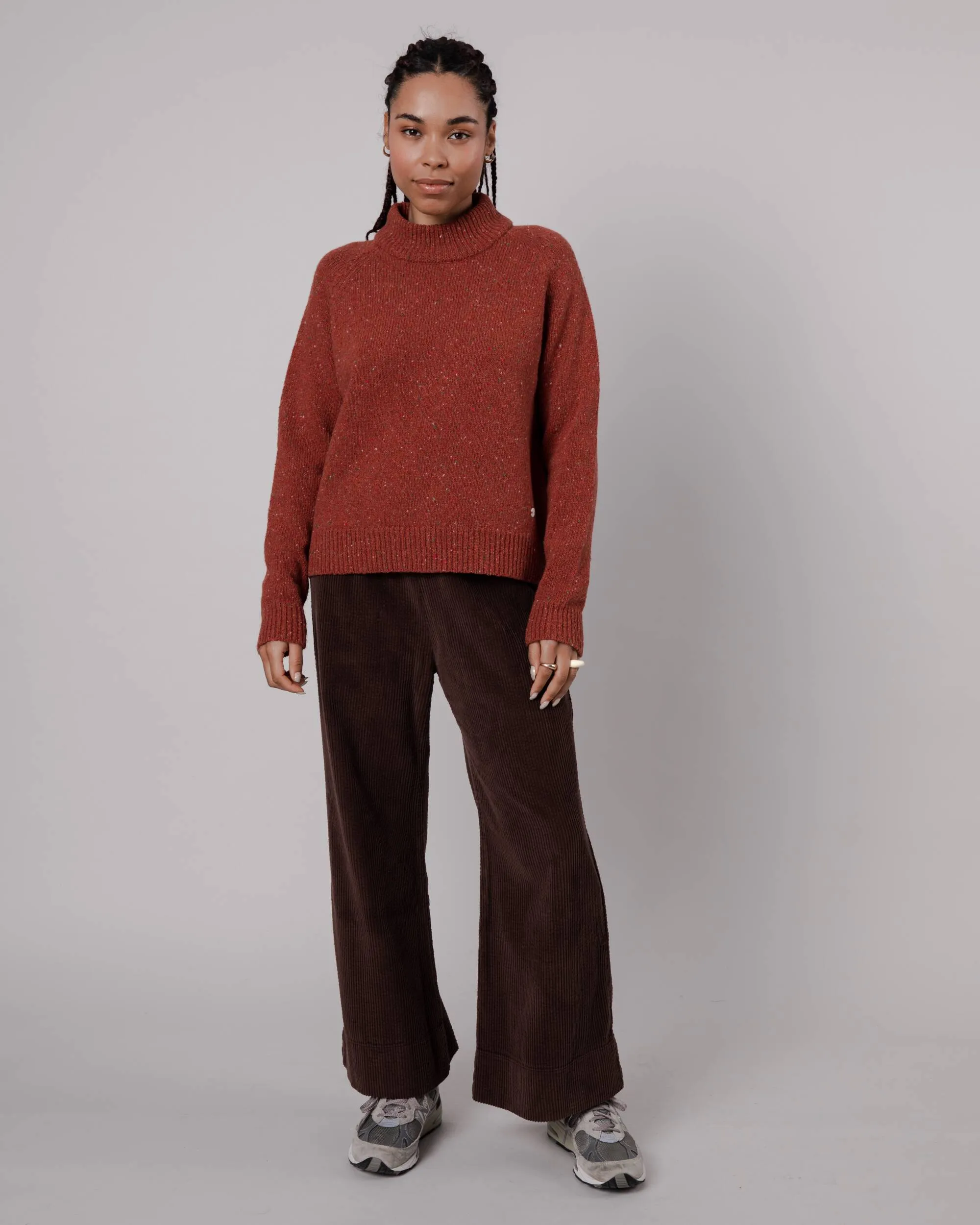 Wide Leg Corduroy Pants Brown