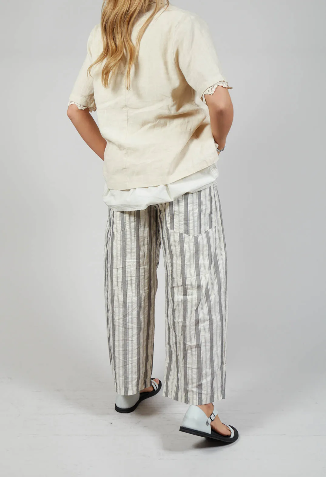 Wide Leg Trousers in Stripe