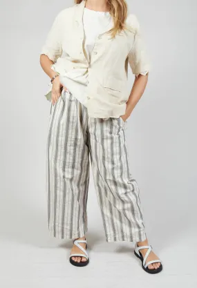 Wide Leg Trousers in Stripe