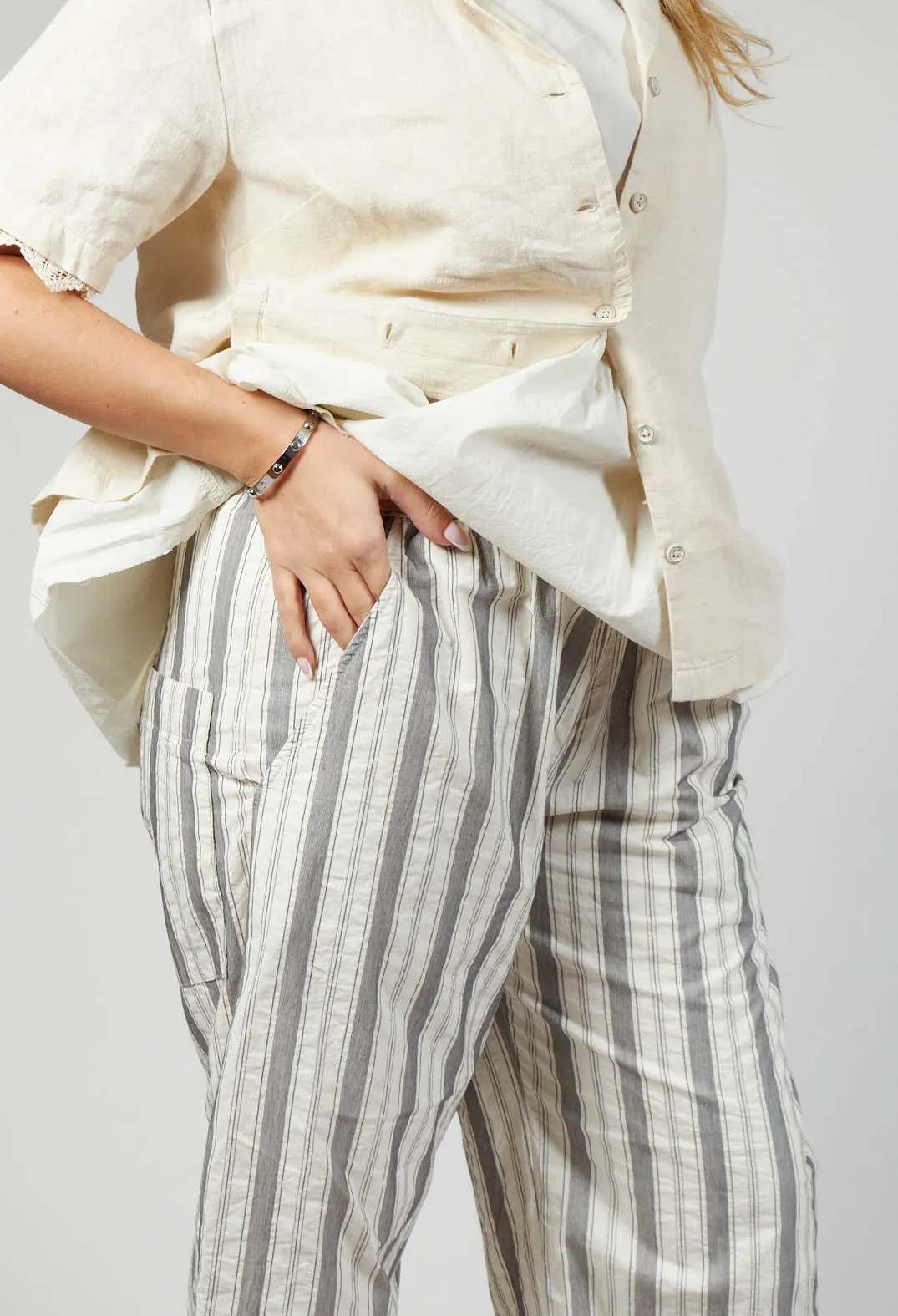 Wide Leg Trousers in Stripe