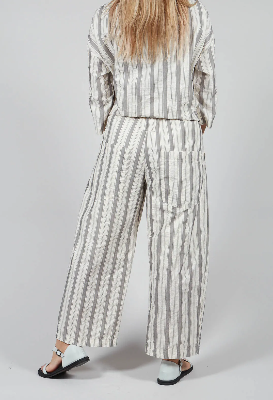 Wide Leg Trousers in Stripe