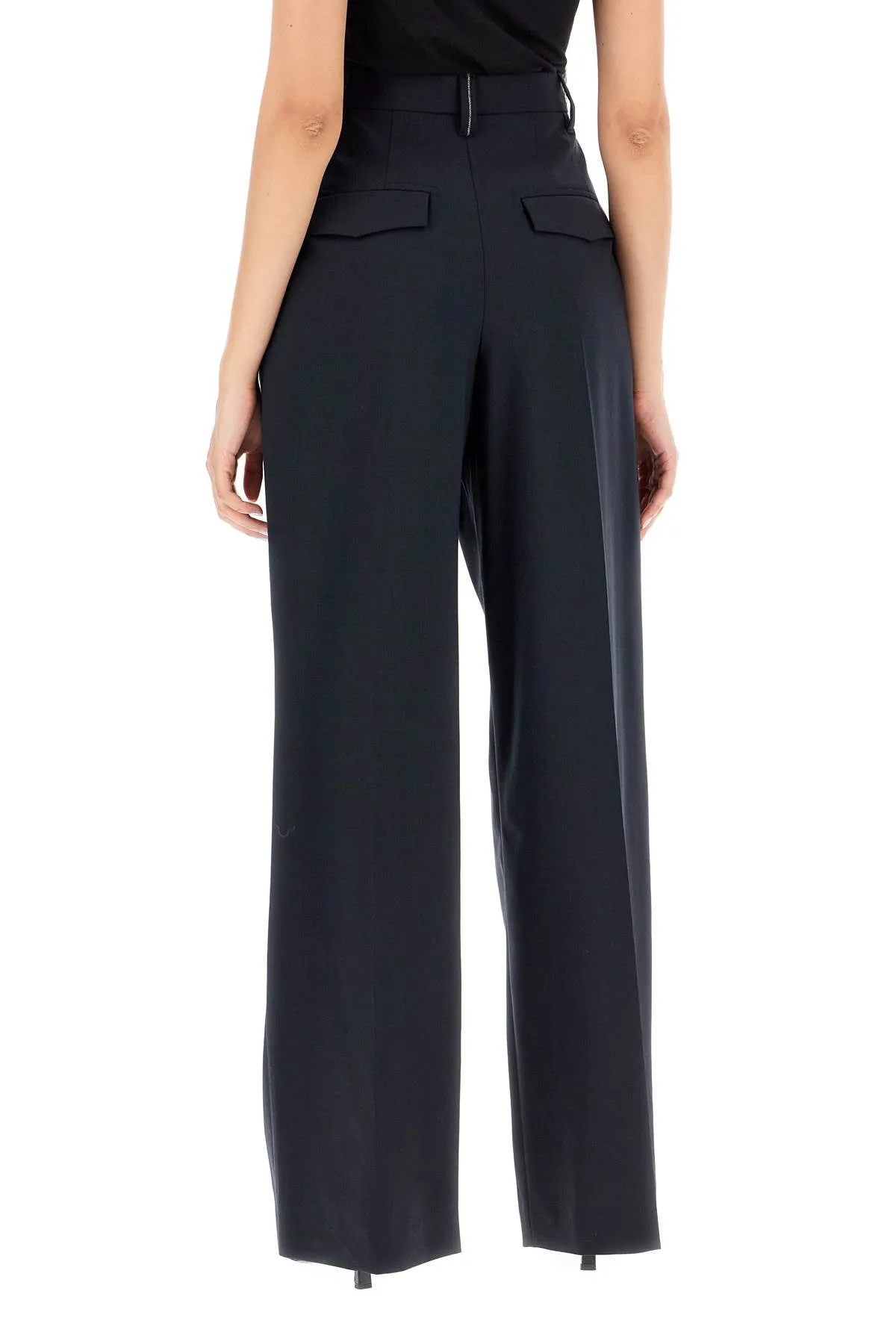 wide tropical luxury trousers MPW07P8669 BLU