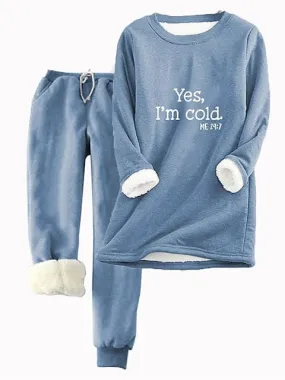 Women's Santa Claus Fleece Tracksuit Set with Drawstring Pants