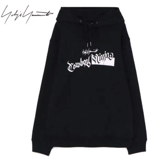 Yohji Yamamoto  |Pullovers Unisex Street Style Long Sleeves Cotton Logo