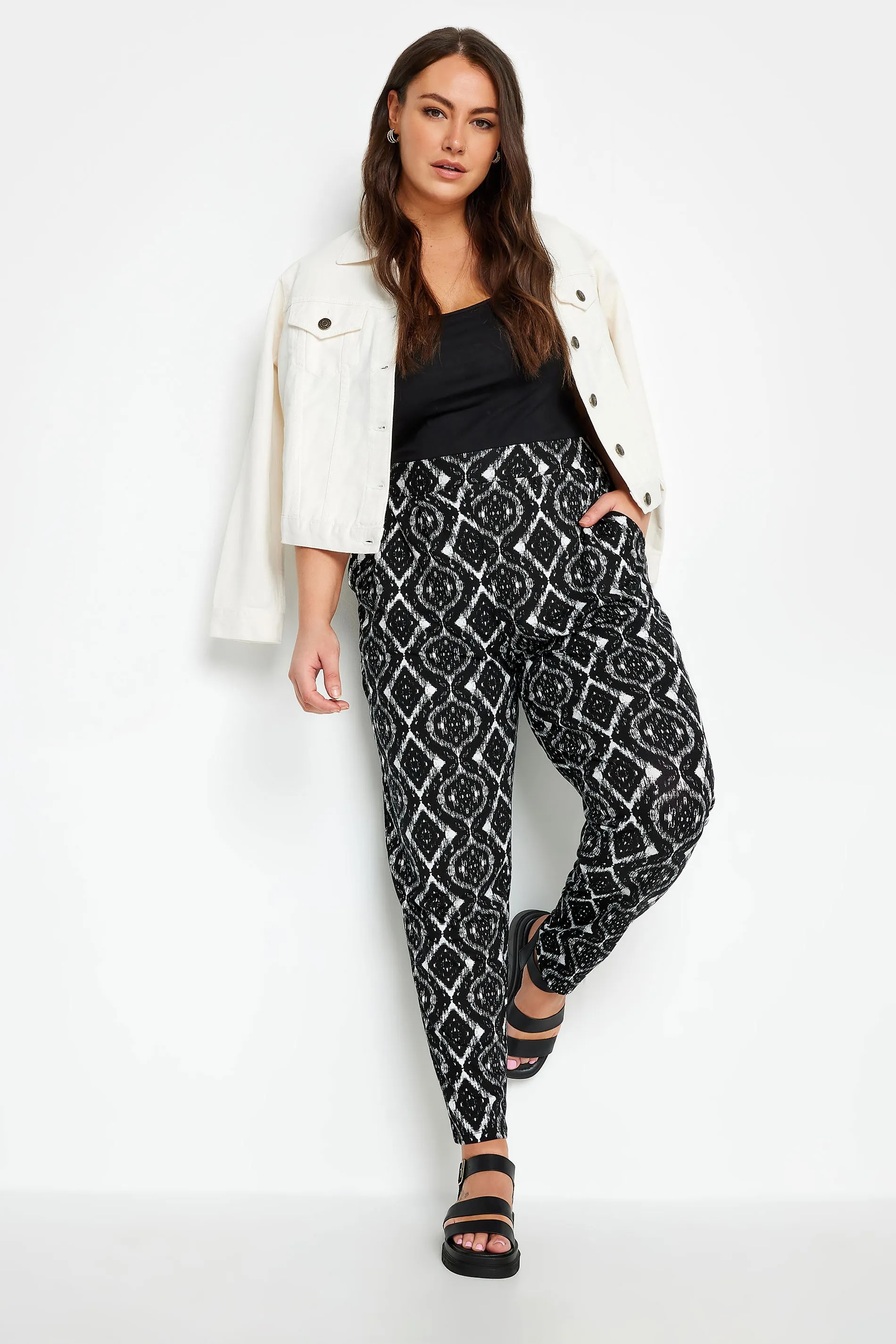 YOURS Curve Black Harem Trousers