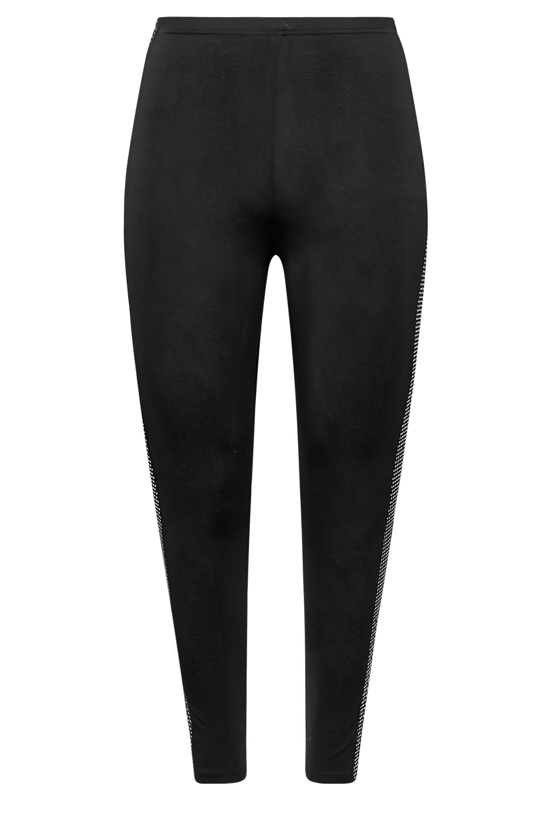 YOURS Curve Black Sequin Side Stretch Leggings