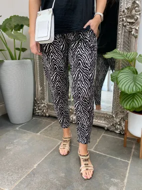 Zebra Print Soft Touch Trousers